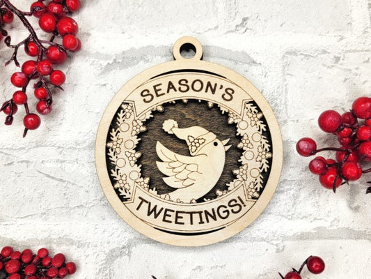 Funny Punny Ornaments - Seasons Tweetings