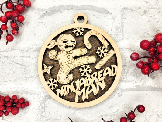 Funny Punny Ornaments - NinjaBread Man