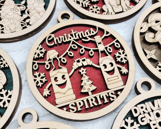 Funny Punny Ornaments - Christmas Spirits