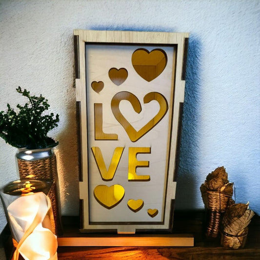 Love and Hearts Vertical Face