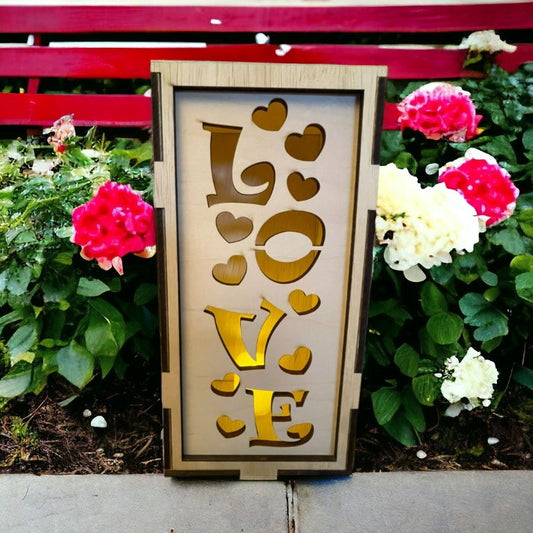 Love and Hearts Vertical Face